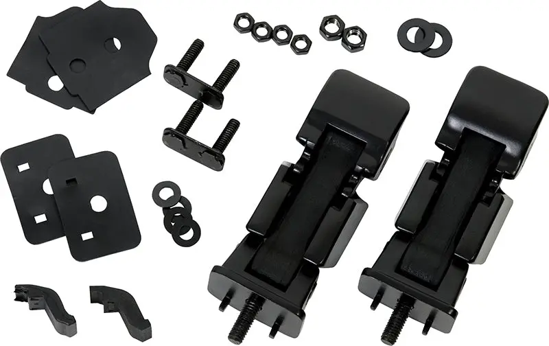 Kentrol 07-18 Jeep Wrangler JK Hood Catch Pair Powdercoat Black