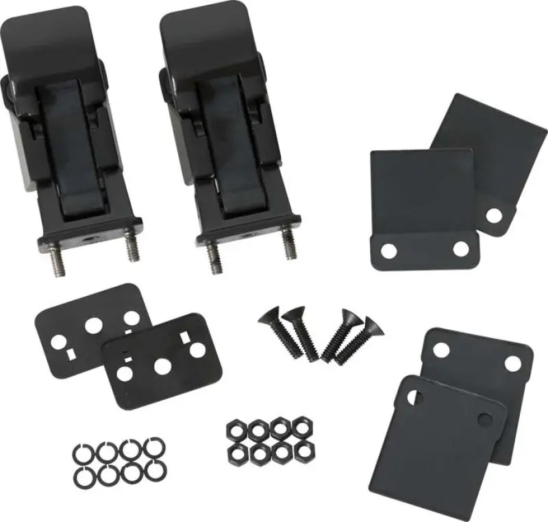 Kentrol 42-95 Jeep CJ/Wrangler YJ Hood Catch Pair TJ Style Powdercoat Black