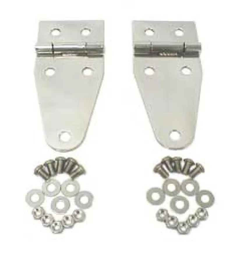 Rugged Ridge Stainless Steel Hood Hinges 76-95 Jeep CJ & Wrangler
