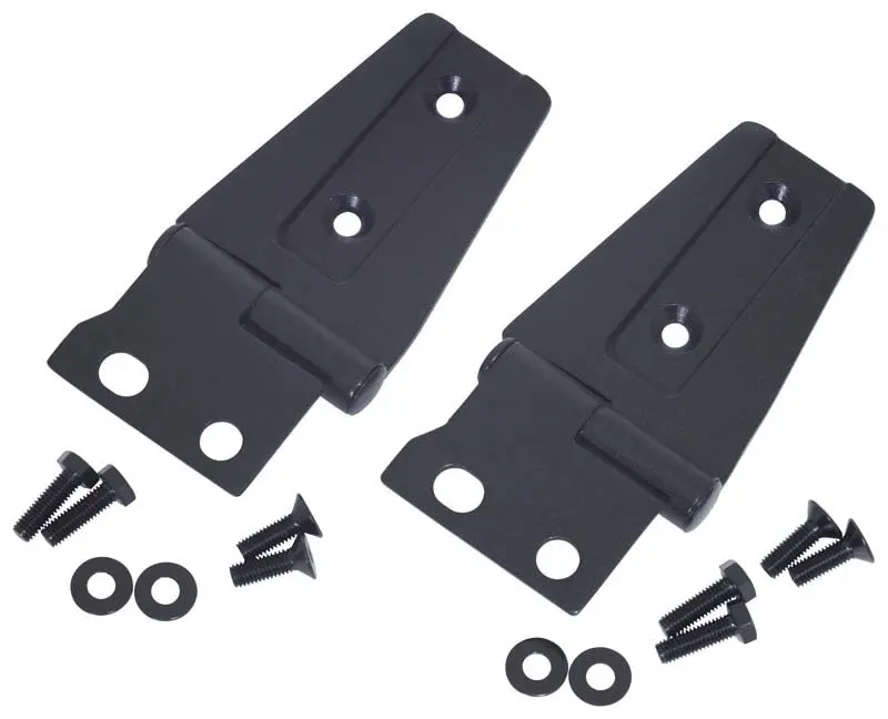 Kentrol 07-18 Jeep Wrangler JK Hood Hinge Pair Textured Black