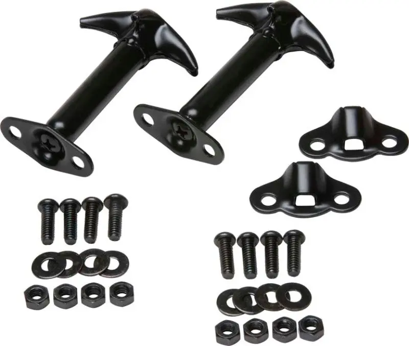 Kentrol 55-95 Jeep CJ Wrangler YJ Hood Catch Pair Powdercoat Black