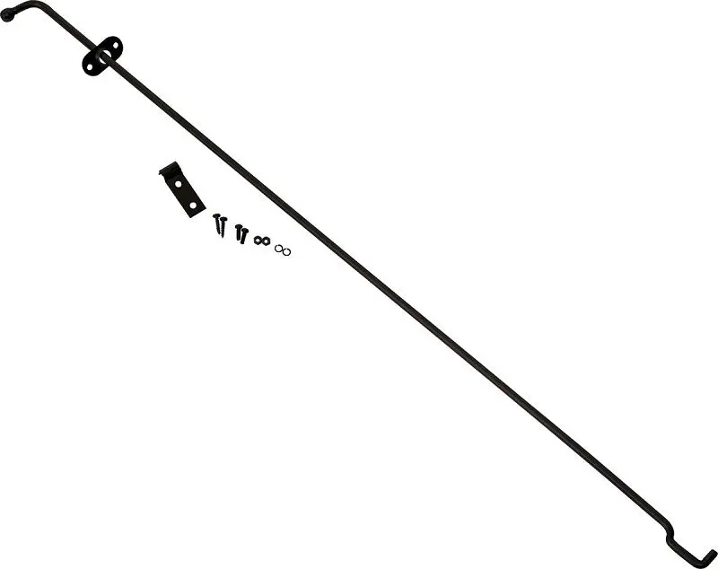 Kentrol 72-86 Jeep Wrangler CJ Powdercoat Black Hood Prop Rod
