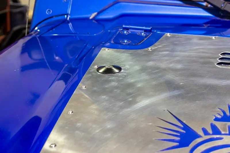 Kentrol 97-19 Jeep Wrangler JK TJ Hood Bumper Deletes Polished Stainless Steel