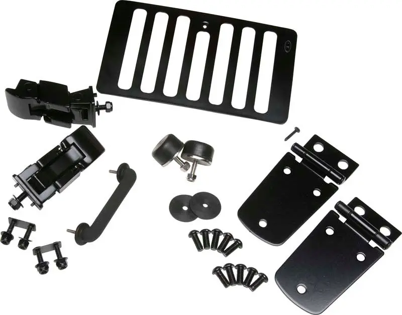 Kentrol 98-06 Jeep Wrangler TJ Powdercoat Black Hood Kit