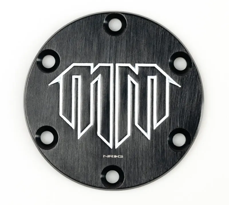 NRG Mad Mike Logo Engraved Horn Delete Black