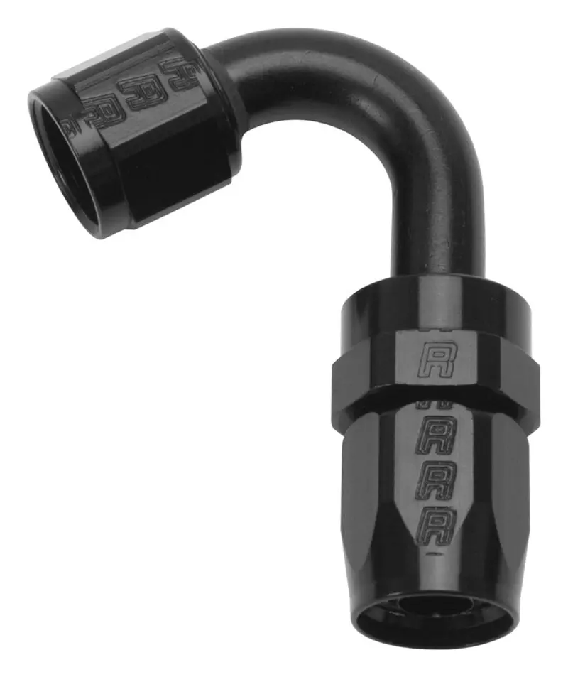 Russell Performance -6 Black 120 Degree Full Flow Swivel Hose End