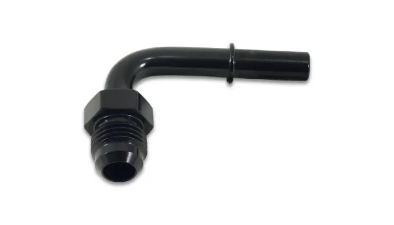 Vibrant 90 Degree Aluminum to Male Quick Connect Fitting -6AN 0.3125in Hose Size
