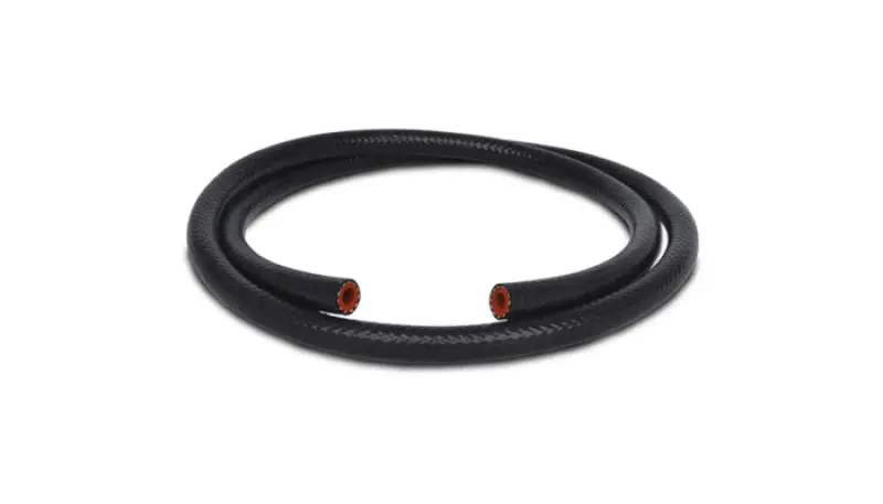 Vibrant 1/4in 6mm ID x 20ft Reinforced Black Silicon Heater Hose