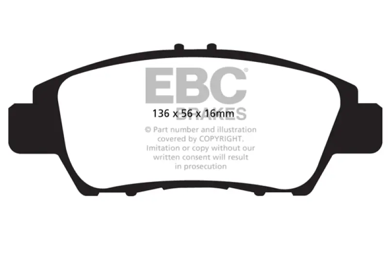 EBC 10+ Honda CR-Z 1.5 Hybrid Ultimax2 Front Brake Pads Eco-Friendly