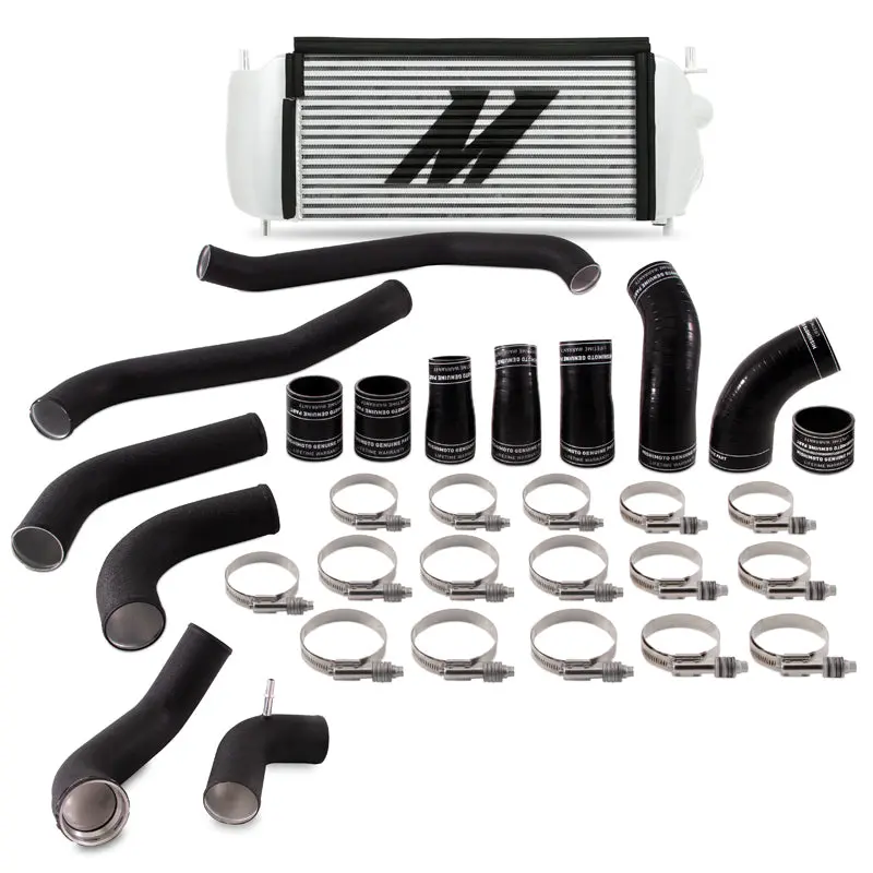 Mishimoto 2017+ Ford F150 3.5L EcoBoost Performance Intercooler Kit Silver Cooler Black Pipes