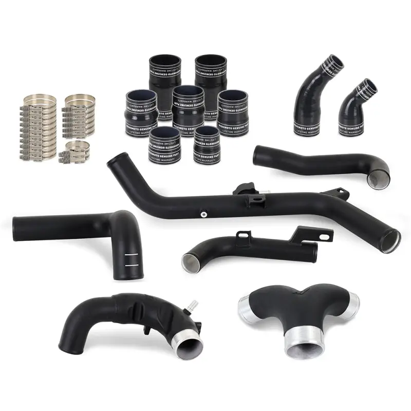 Mishimoto 2021+ Ford Bronco 2.7L High-Mount Intercooler Pipe Upgrade Kit Wrinkle Black
