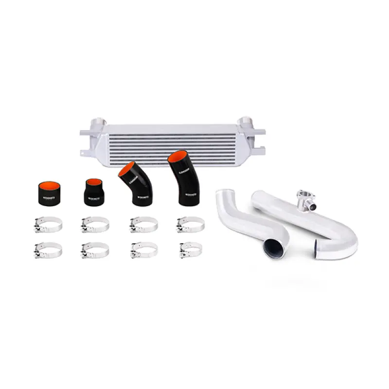 Mishimoto 2015 Ford Mustang EcoBoost Performance Intercooler Kit Silver Core Polished Pipes