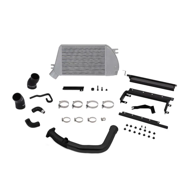 Mishimoto 2015 Subaru WRX Top-Mount Intercooler Kit Polished Cooler Black Pipes