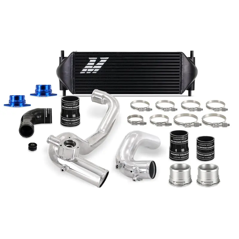 Mishimoto 2021+ 2.3L Bronco Stock Location Intercooler Kit Polished Pipes Black Core
