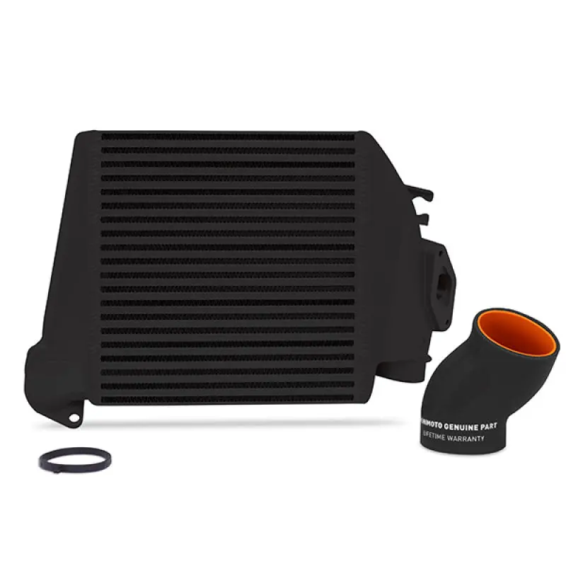Mishimoto Black Powder Coated Top-Mount Intercooler Kit Black Hoses Subaru 08-14 WRX