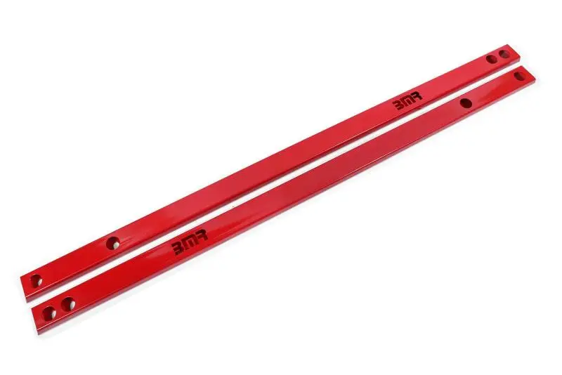 BMR 15-20 S550 Mustang Chassis Jacking Rails Shorter Tube Red Easy Lifting BMR Suspension
