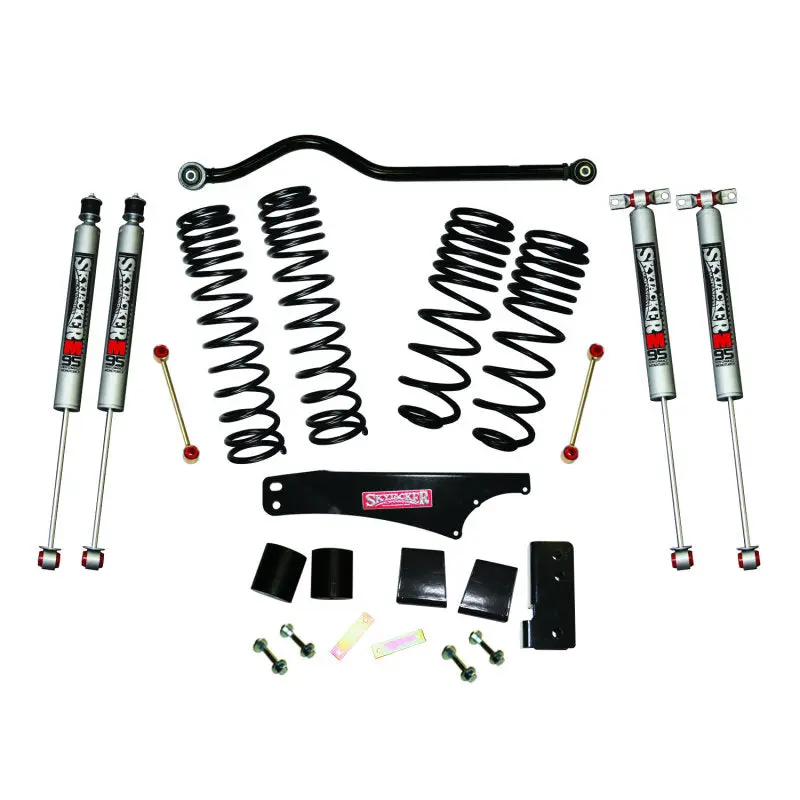 Skyjacker 3.5-4 Inch Long Travel Lift Kit M95 Shocks 2007-2018 Jeep Wrangler JK 4 Door 4WD