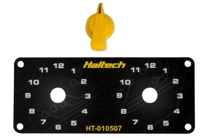 Haltech Dual Switch Panel Kit Yellow Knob Easy Installation