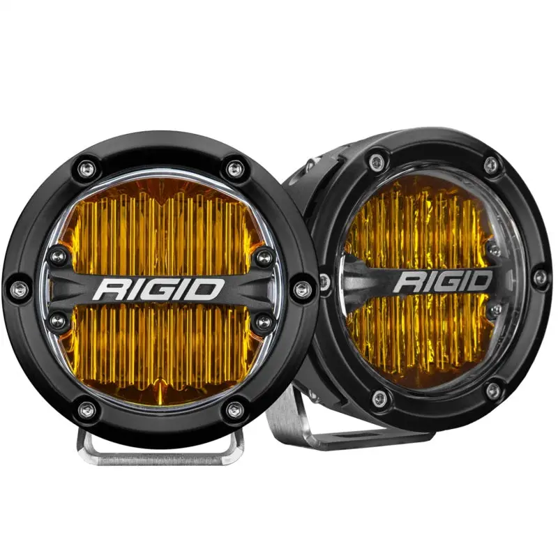 Rigid Industries 360-Series 4in LED SAE J583 Fog Light Pair Selective Yellow