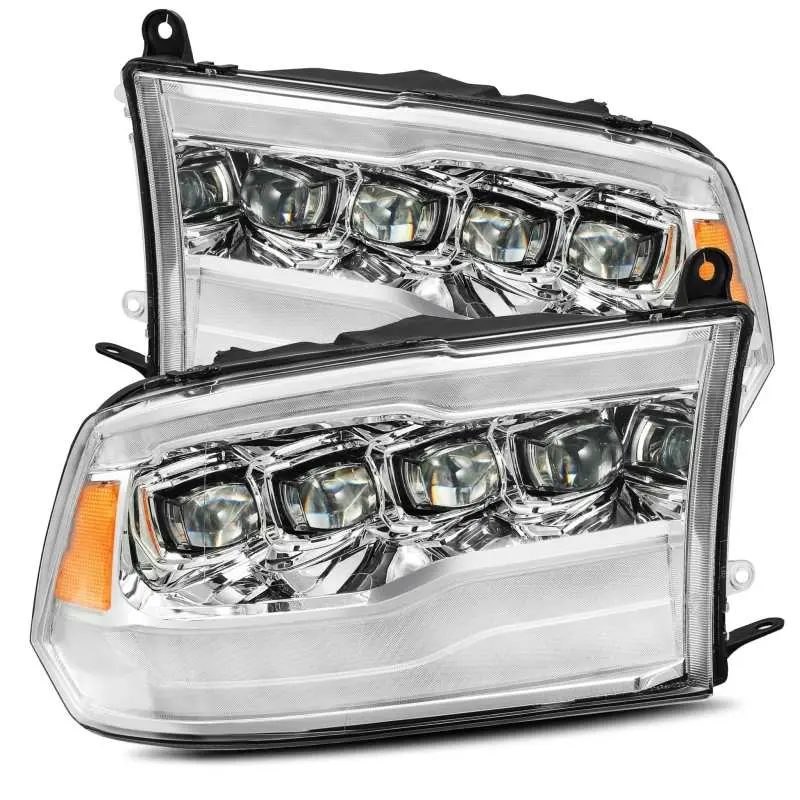 AlphaRex 09-18 Dodge Ram 1500HD NOVA LED Projector Headlights Chrome Plank Style DRL