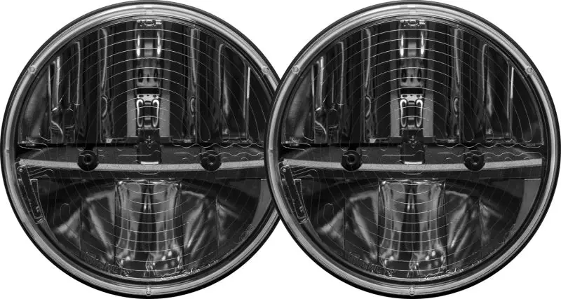 Rigid Industries 7 Inch Round Headlights Heated Lens Non JK Set 2 All-Weather Use