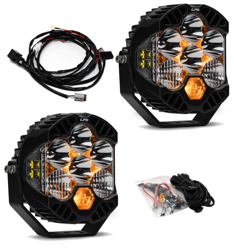Baja Designs LP6 LED Light Kit Jeep JL JT Rubicon Steel Bumper