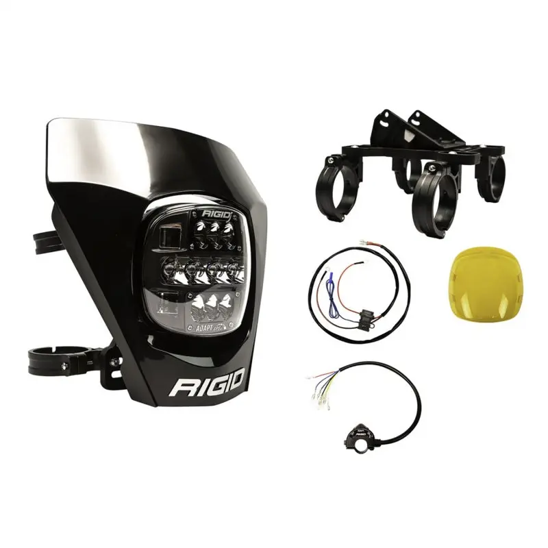 Rigid Industries Adapt XE LED Moto Kit Black Motorcycle Off-Road Light