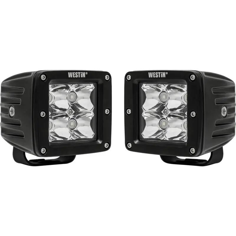 Westin Compact LED 4 5W Cree 3x3 Inch Auxiliary Lights Set 2 Black