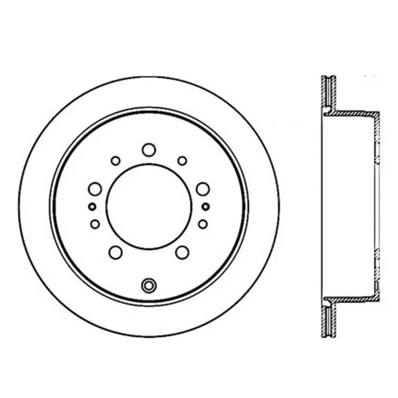 StopTech Power Slot Slotted Left Rear Rotor 08-09 Lexus LX450 LX470 LX570 and 07-09 Toyota Tundra