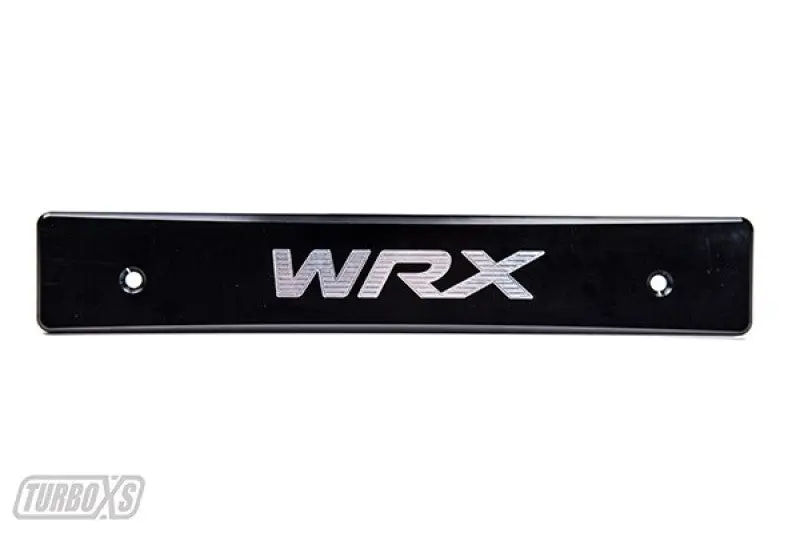 Turbo XS Billet Aluminum License Plate Delete 2015-2017 Subaru WRX STi Black Machined