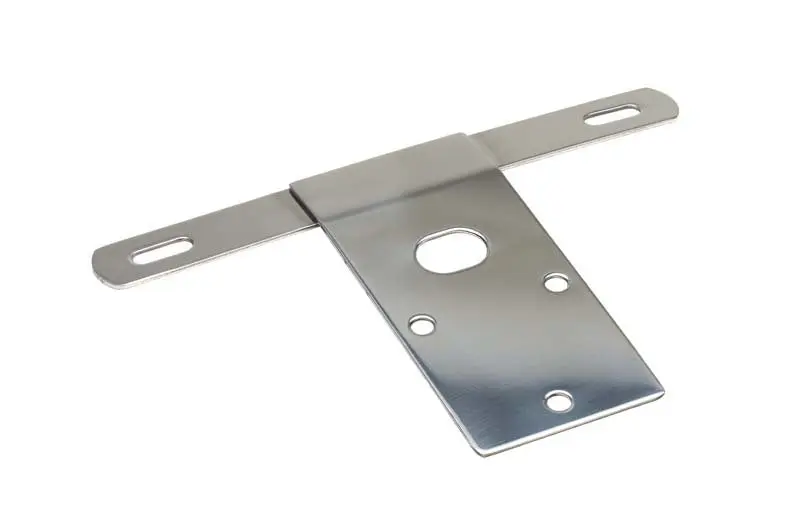 Kentrol 76-86 Jeep CJ License Plate Bracket Polished Silver Replacement Part