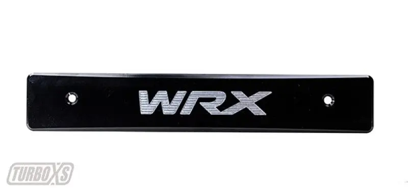 Turbo XS 08-14 Subaru WRX/STi Billet Aluminum License Plate Delete Black WRX Logo