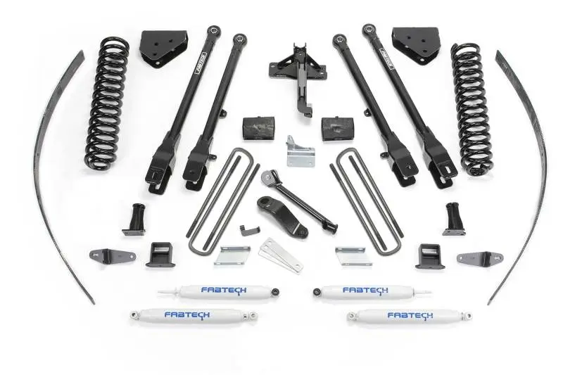 Fabtech 08-16 Ford F250 4WD 8in 4Link System Coils & Performance Shocks