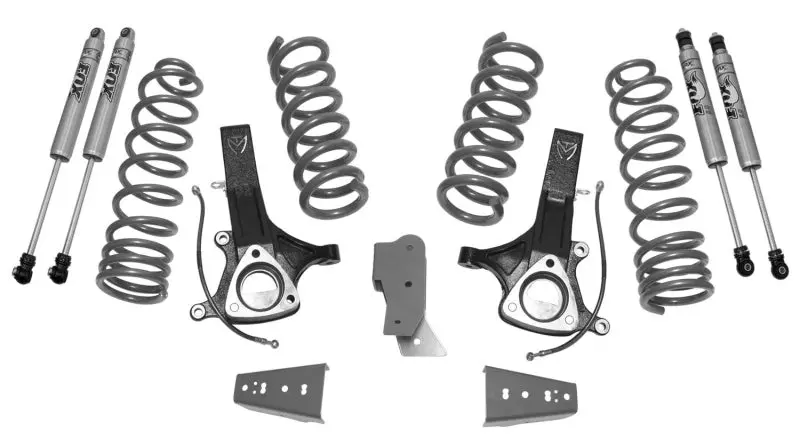 MaxTrac 6.5in/4.5in MaxPro Elite Lift Kit FOX Shocks 14-18 RAM 1500 2WD Eco Diesel