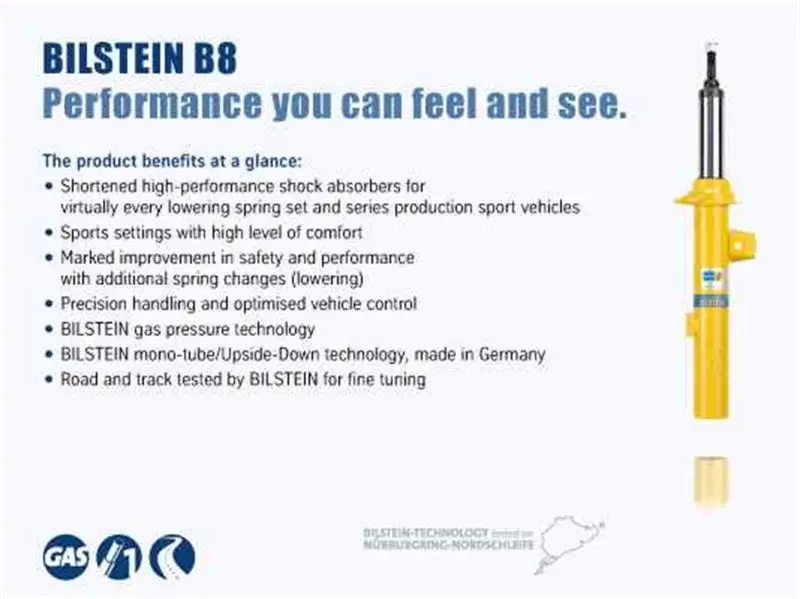Bilstein B8 5112 Series Suspension Leveling Kit 17-18 Ford F250 14mm Monotube