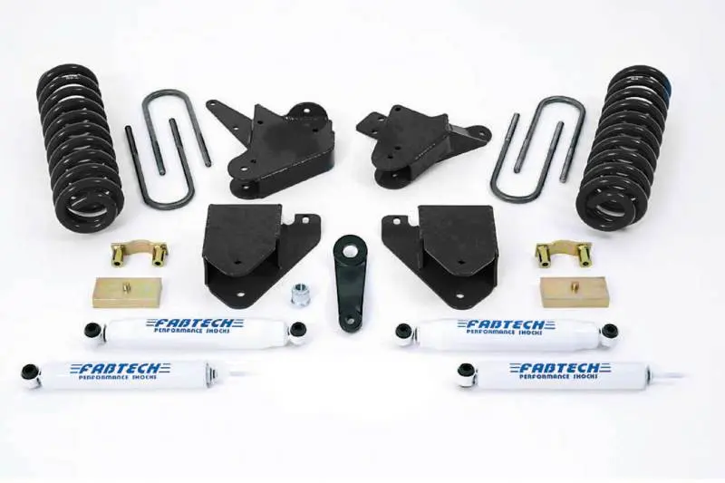 Fabtech 01-04 Ford F250 F350 2WD 6 Inch Basic Lift System Performance Shocks