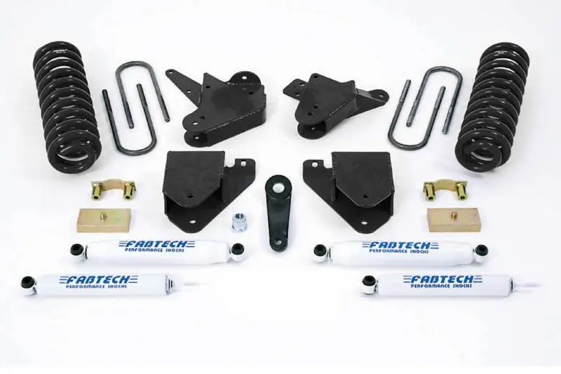 Fabtech 99-00 Ford F250 F350 2WD Gas 6.0L Diesel 6 Inch Basic Lift System Performance Shocks