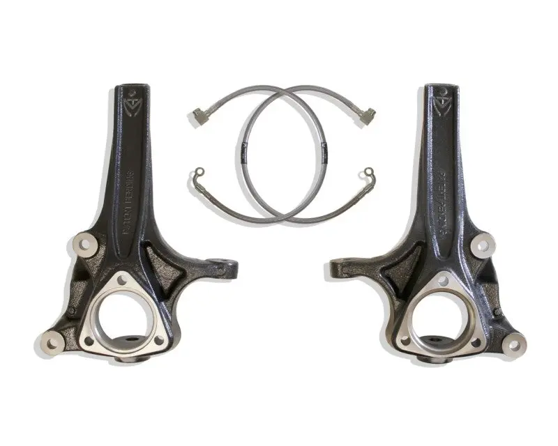 MaxTrac 2019+ RAM 1500 2WD 4in Front Lift Spindles Extended Brake Lines