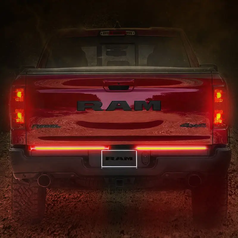 Putco 09-22 Jeep Wrangler JK 19-22 Ram 1500 2500 18in Split Red Light Blade Direct Fit Kit Red White