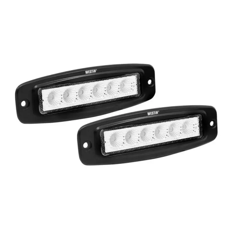 Westin Single Row 6 x 3W Bridgelux LED Light Bars Terminated Wiring - Set 2 - Black