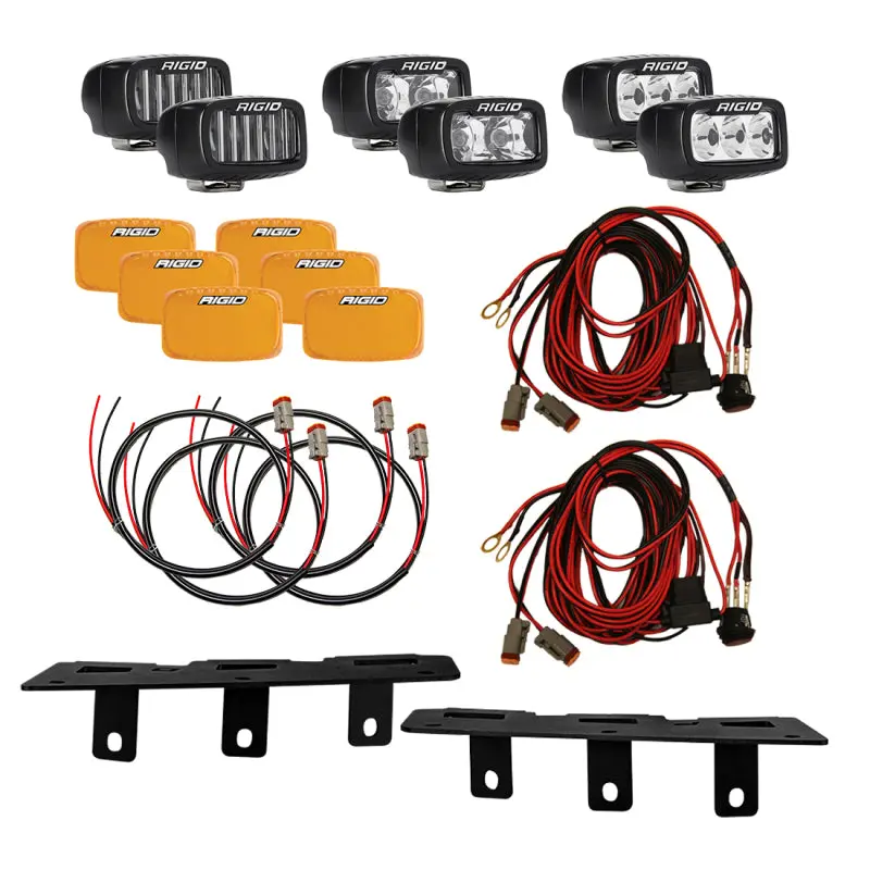 Rigid Industries 2021+ Ford Mod Bumper Triple SR-M Fog Light Kit Enhanced Visibility
