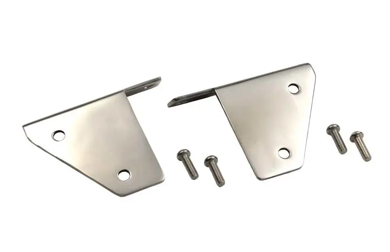 Kentrol 76-95 Jeep CJ Wrangler YJ Spot Light Bracket Pair Polished Silver