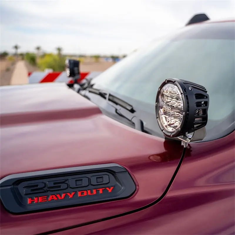 Rigid Industries 2019+ Dodge Ram 2500/3500 -Pillar LED Light Mounts Heavy Duty Trucks