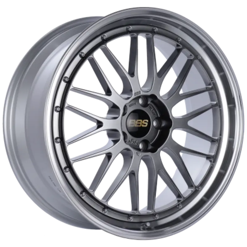BBS LM 17x7.5 4x100 ET40 Diamond Black Diamond Cut Lip Wheel 70mm PFS Clip