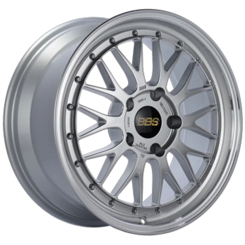 BBS LM 18x8 5x114.3 ET40 Diamond Silver Diamond Cut Lip Wheel 82mm PFS Clip