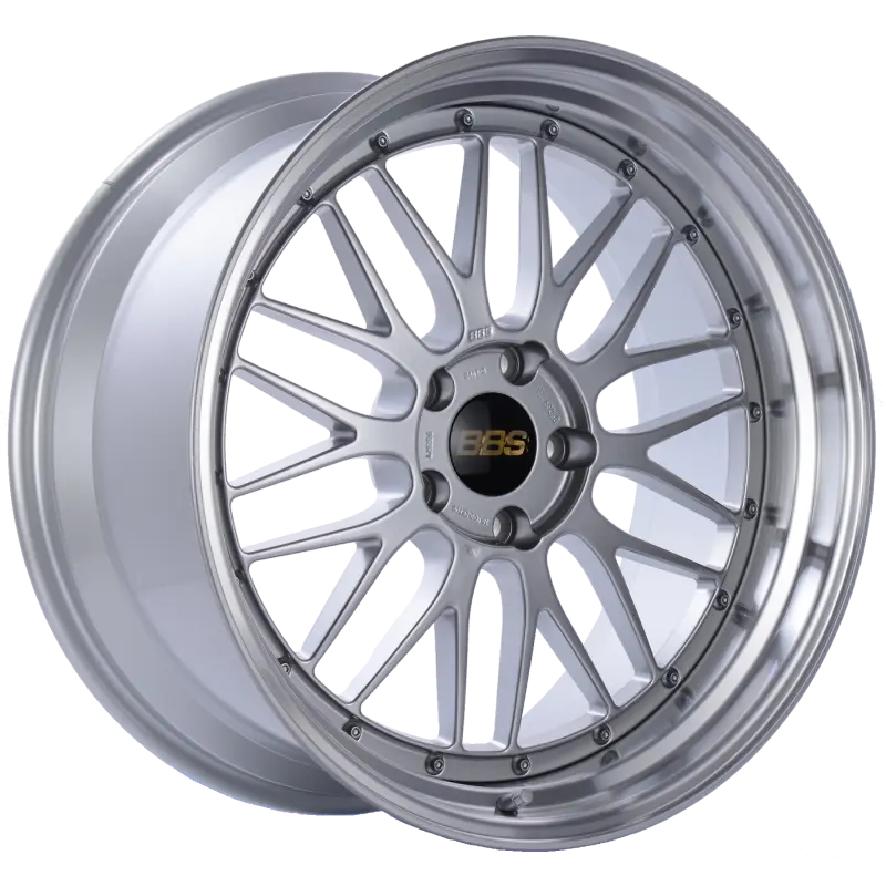 BBS LM 20x10 5x120 ET20 Diamond Silver Diamond Cut Lip Wheel 82mm PFS Clip