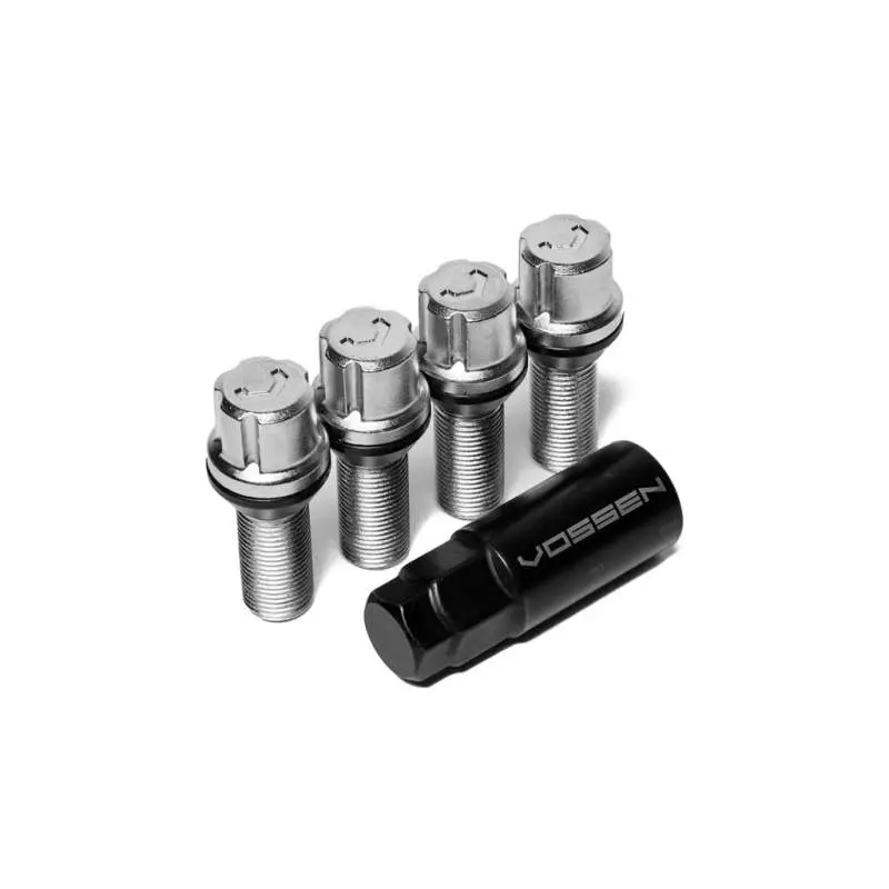Vossen 30mm Lock Bolt 14x1.5 17mm Hex Cone Seat Silver Set 4