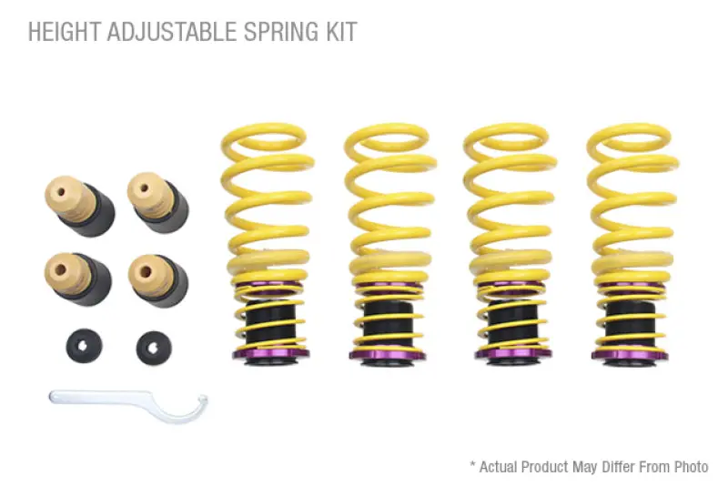 KW H..S. Height Adjustable Spring Kit Porsche 911 Type 991.2 Turbo Turbo S OE Lift System Including Convertible