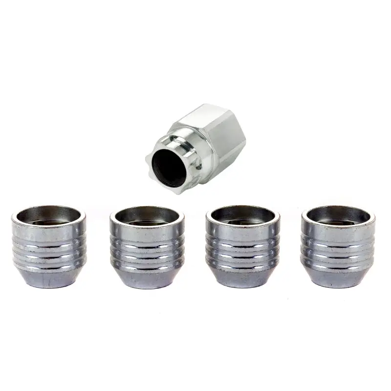 McGard Wheel Lock Nut Set 4pk Under Hub Cap Cone Seat 9/16-18 7/8 Hex 1.015in L Security Lug Nuts