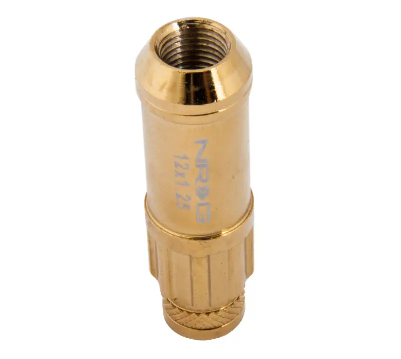 NRG 700 Series 21-Piece M12x1.25 Chrome Gold Lug Nut Set Locks